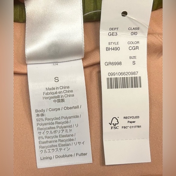 NWT J. Crew Wide-Rib High-Rise Bikini Bottom in Green with 3-Ring Belt, Small - Picture 11 of 14